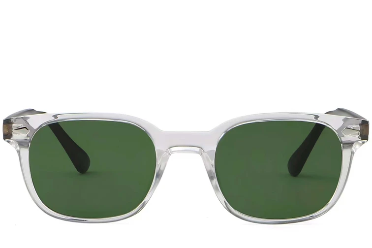 Gafas de sol rectangulares de plástico transparente #BS2503-0185