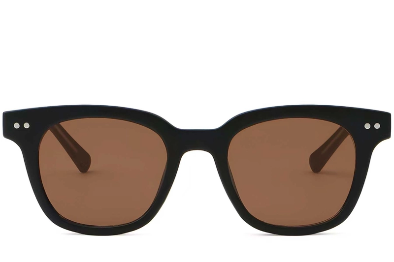 Rectangular Black Plastic Sunglasses #BS2503-0186