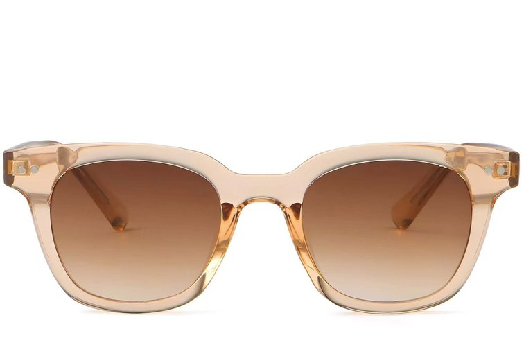 Rectangular Brown Plastic Sunglasses #BS2503-0187