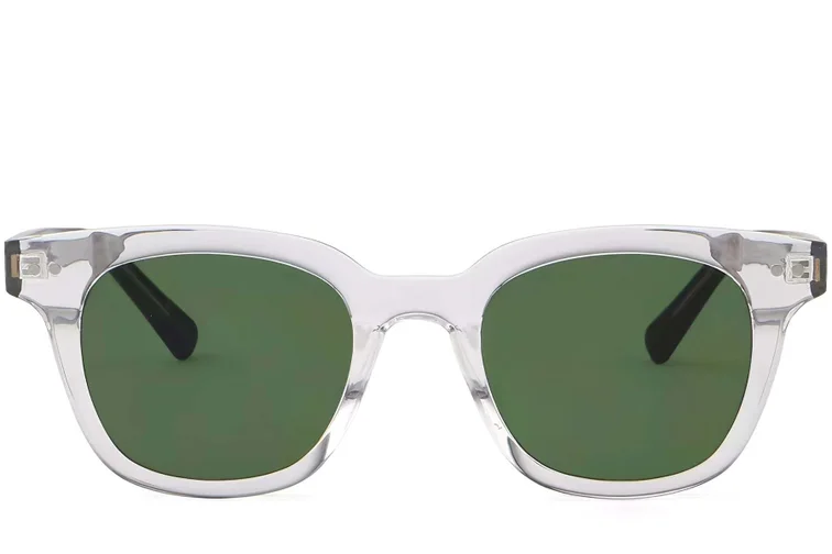 Gafas de sol rectangulares de plástico transparente #BS2503-0189