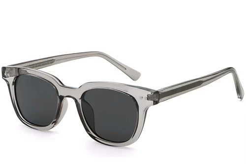 Rectangular Grey Plastic Sunglasses #BS2503-0190