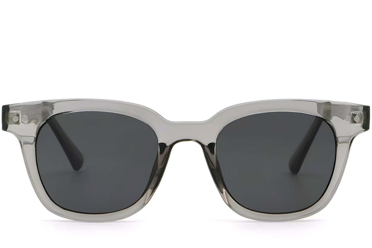 Rectangular Grey Plastic Sunglasses #BS2503-0190
