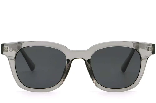 Rectangular Grey Plastic Sunglasses #BS2503-0190