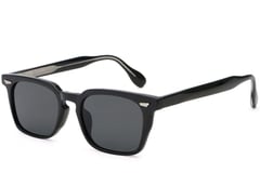 Rectangular Black Plastic Sunglasses #BS2503-0191