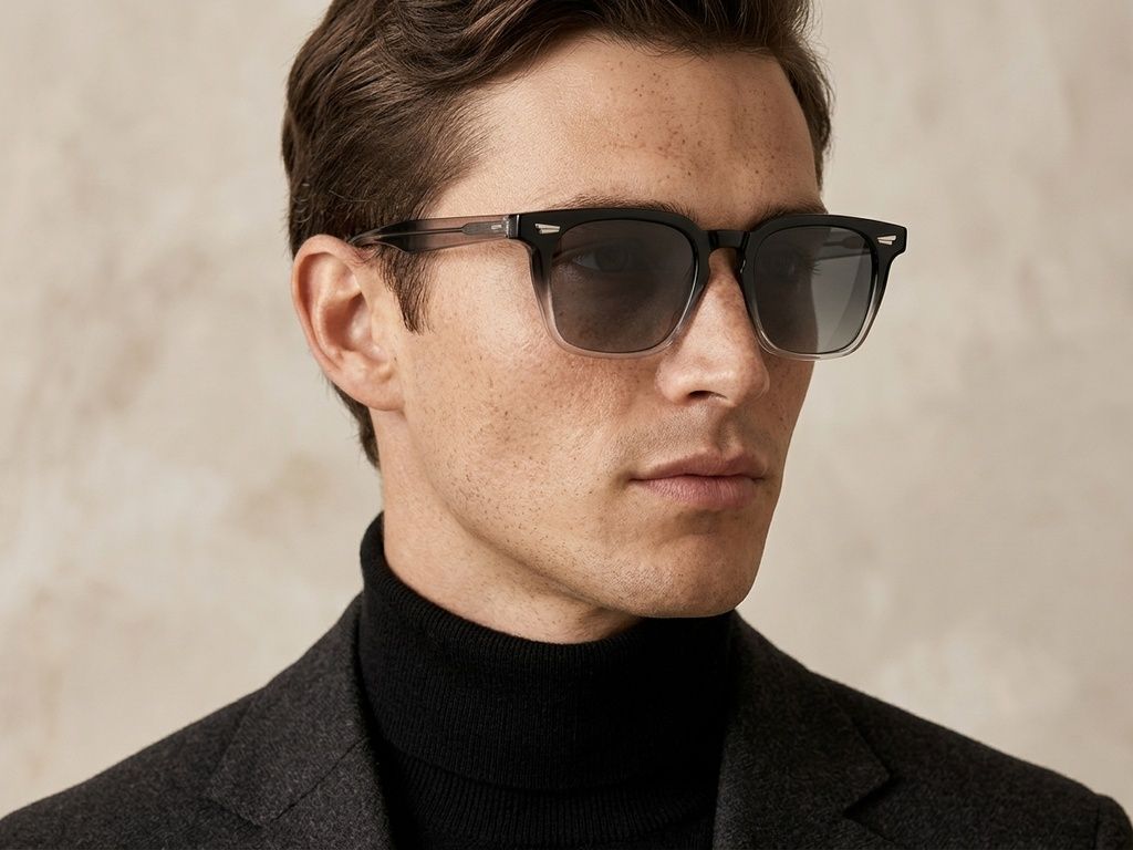 Rectangular Black Plastic Sunglasses #BS2503-0192