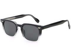 Rectangular Black Plastic Sunglasses #BS2503-0192