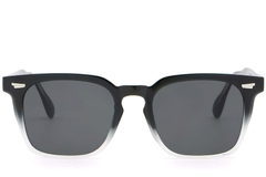 Rectangular Black Plastic Sunglasses #BS2503-0192
