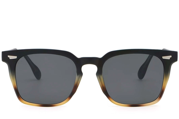 Rectangular Tortoiseshell Plastic Sunglasses #BS2503-0193