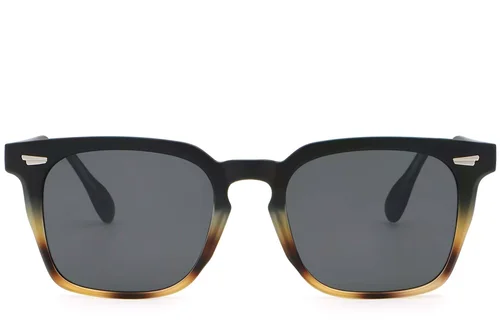 Lunettes de soleil rectangulaires en plastique écaille de tortue #BS2503-0193
