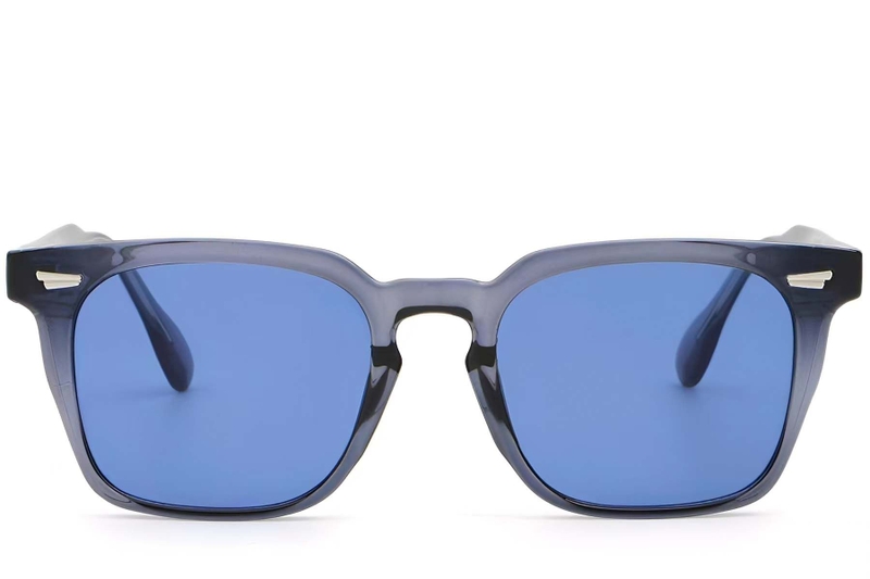 Rectangular Blue Plastic Sunglasses #BS2503-0194