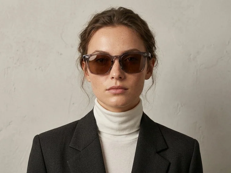 Rectangular Purple Plastic Sunglasses #BS2503-0195