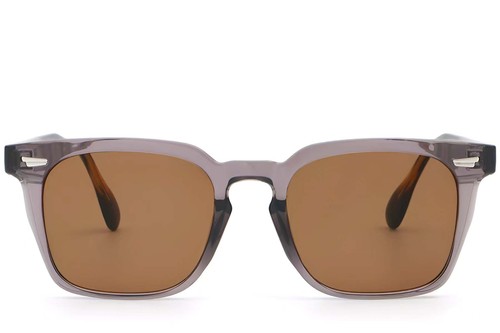 Lunettes de soleil rectangulaires en plastique violet #BS2503-0195