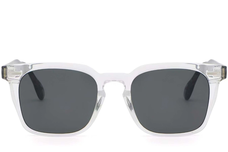 Rectangular Transparent Plastic Sunglasses #BS2503-0196