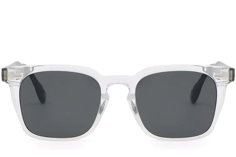 Rectangular Transparent Plastic Sunglasses #BS2503-0196