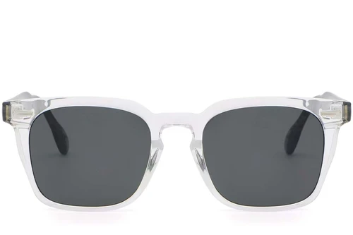 Rectangular Transparent Plastic Sunglasses #BS2503-0196