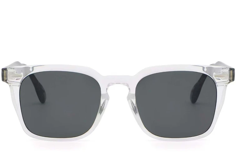 Gafas de sol rectangulares de plástico transparente #BS2503-0196