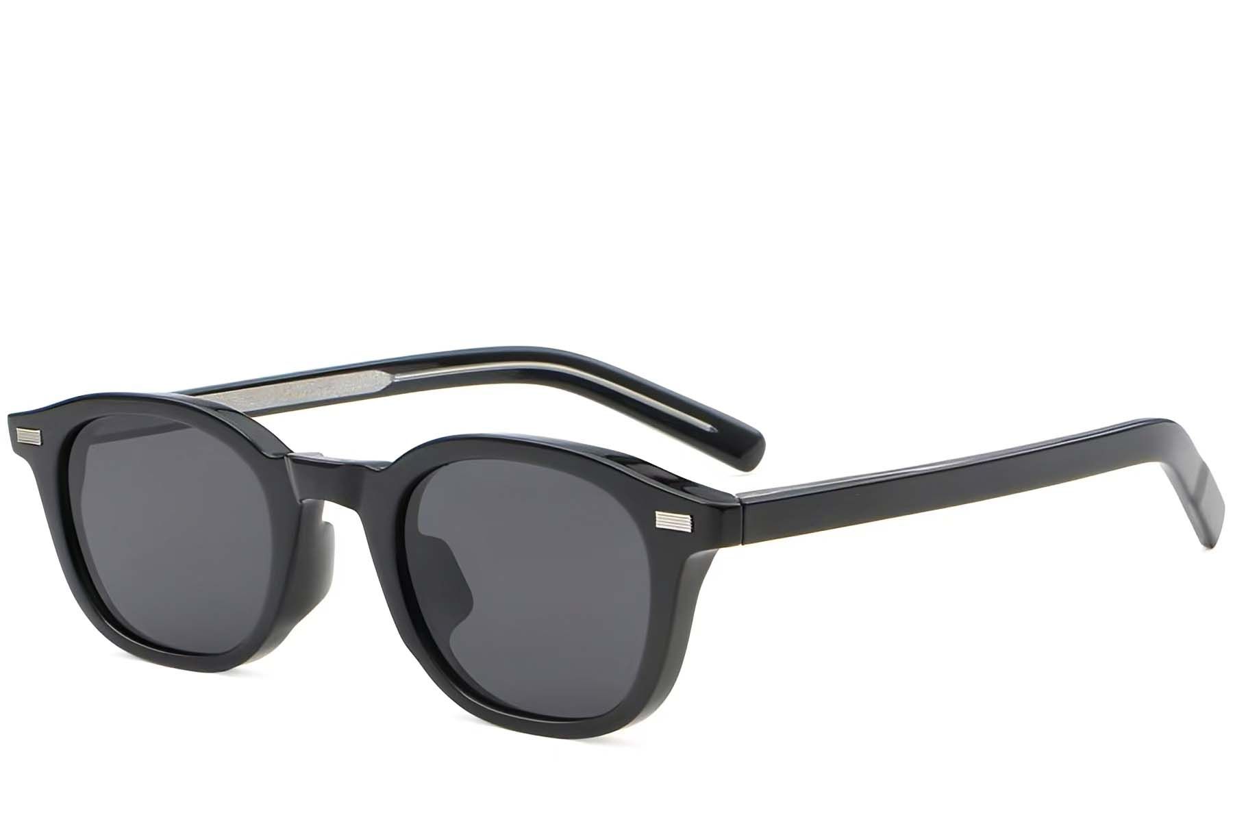 Oval Black Plastic Sunglasses #BS2503-0197