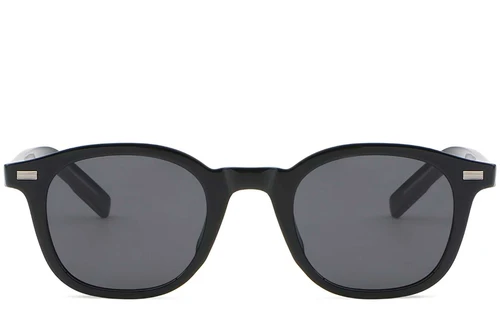 Oval Black Plastic Sunglasses #BS2503-0197