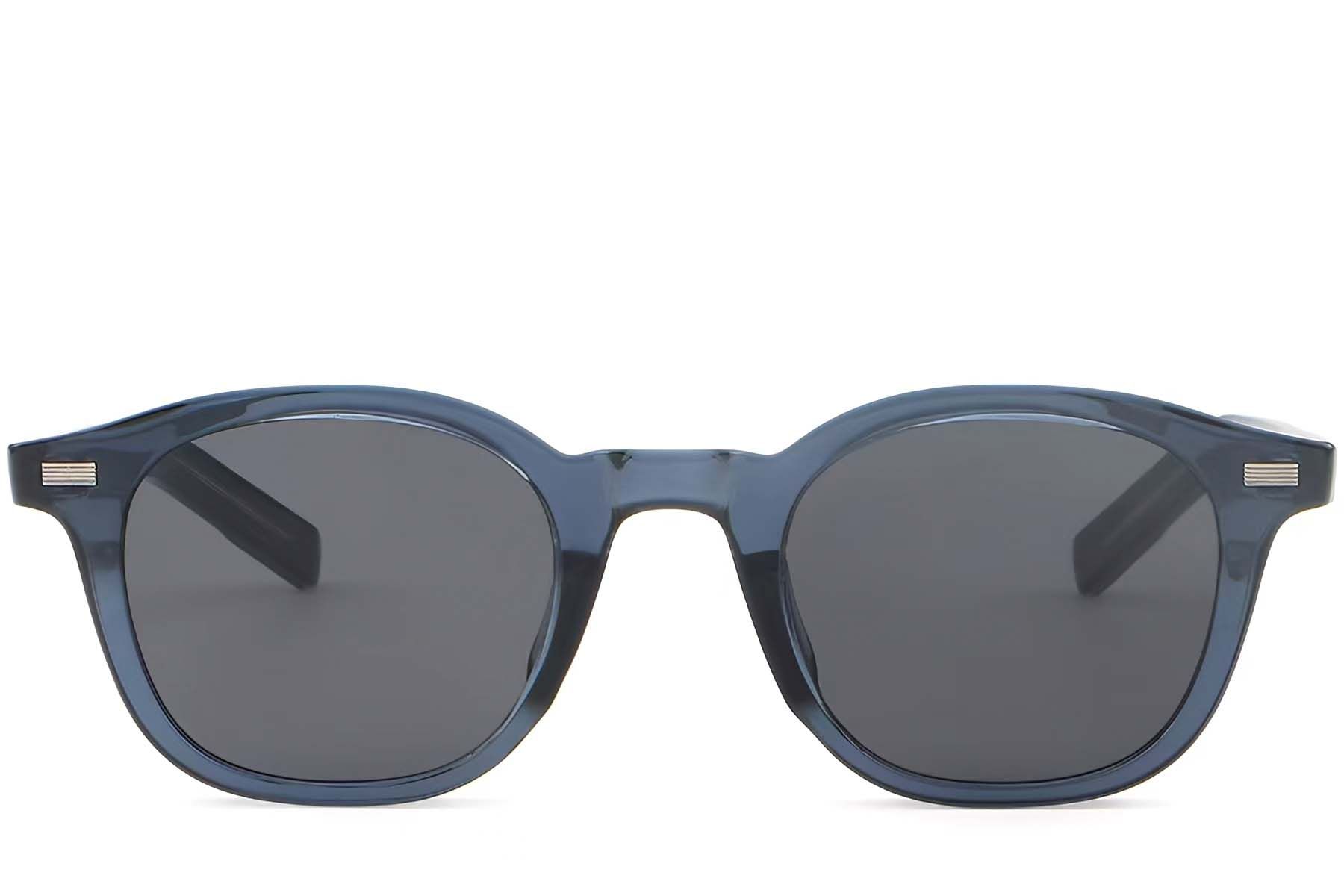 Oval Blue Plastic Sunglasses #BS2503-0199