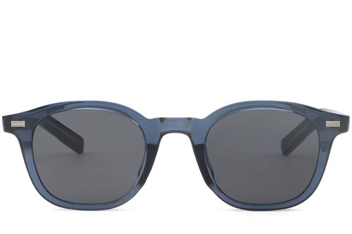 Oval Blue Plastic Sunglasses #BS2503-0199