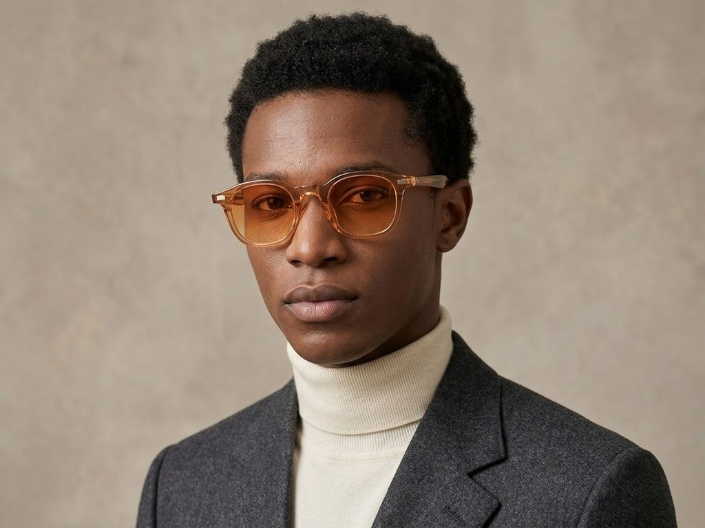 Oval Orange Plastic Sunglasses #BS2503-0200
