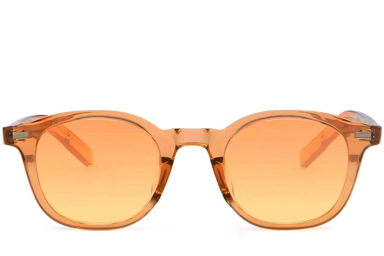 Ovale orangefarbene Kunststoff-Sonnenbrille #BS2503-0200