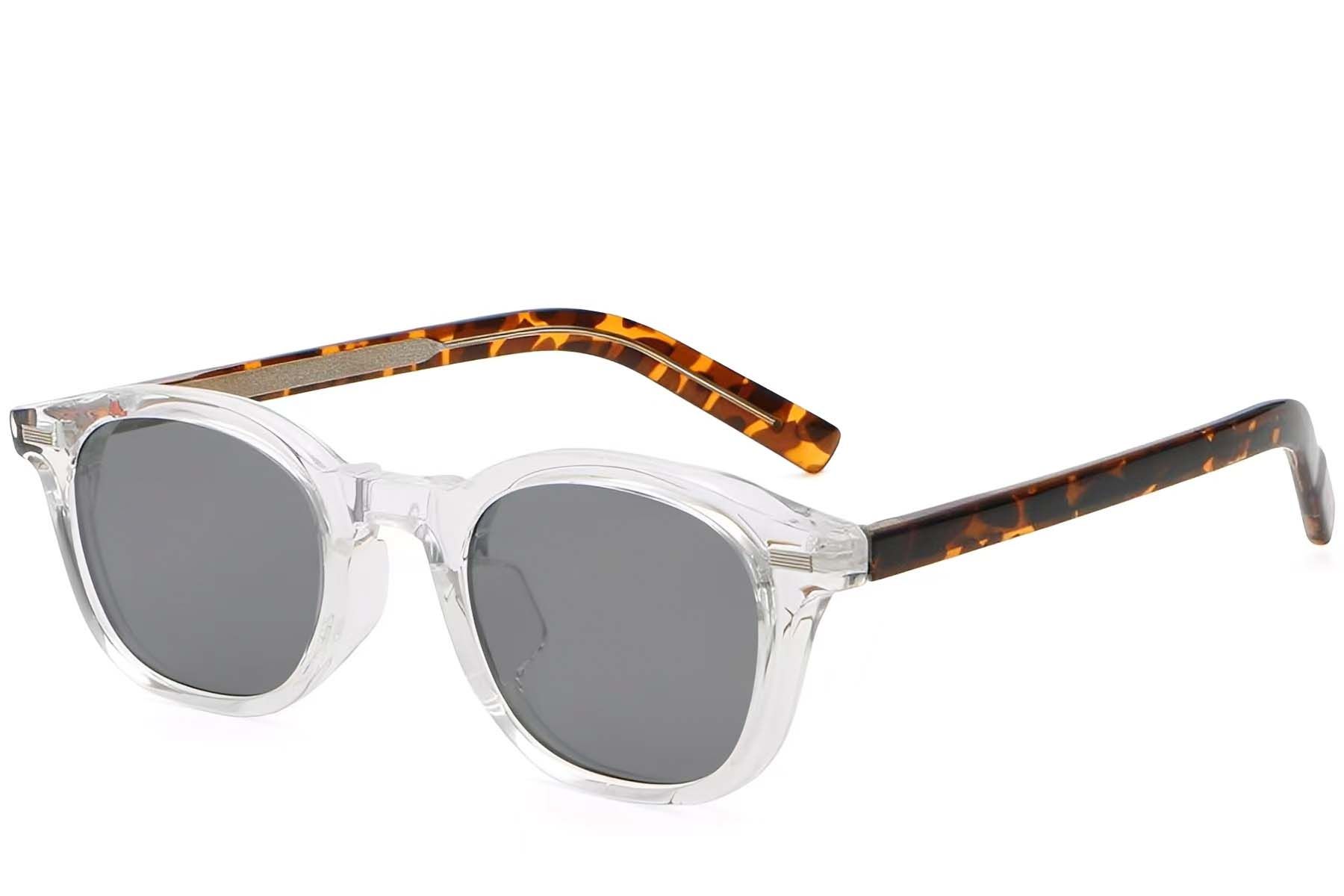 Lunettes de soleil ovales transparentes en plastique #BS2503-0201