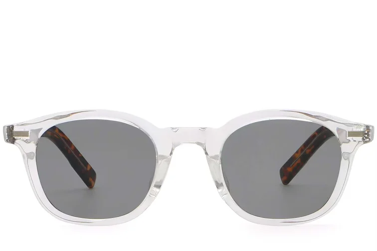 Oval Transparent Plastic Sunglasses #BS2503-0201