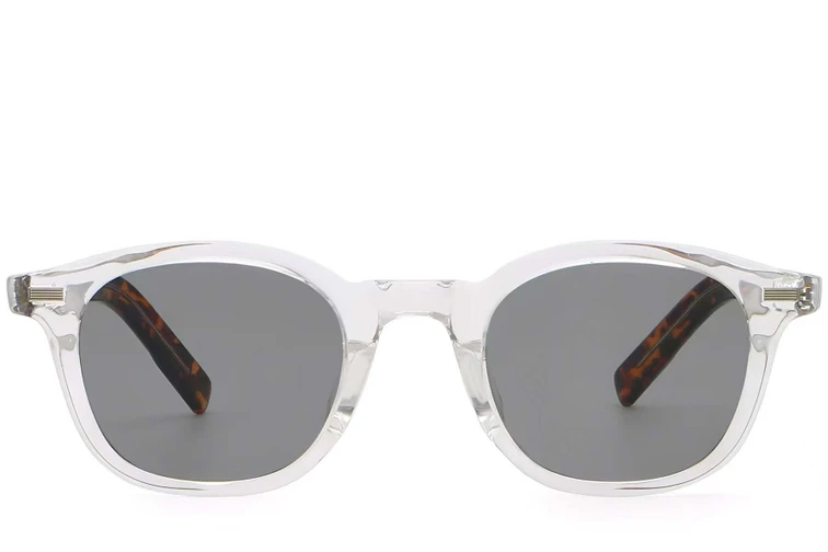 Oval Transparent Plastic Sunglasses #BS2503-0201