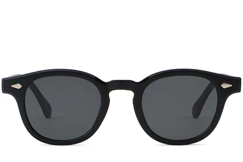 Oval Black Plastic Sunglasses #BS2503-0202