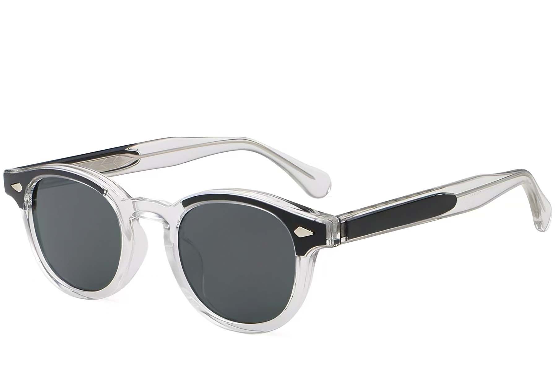 Oval Transparent Plastic Sunglasses #BS2503-0203