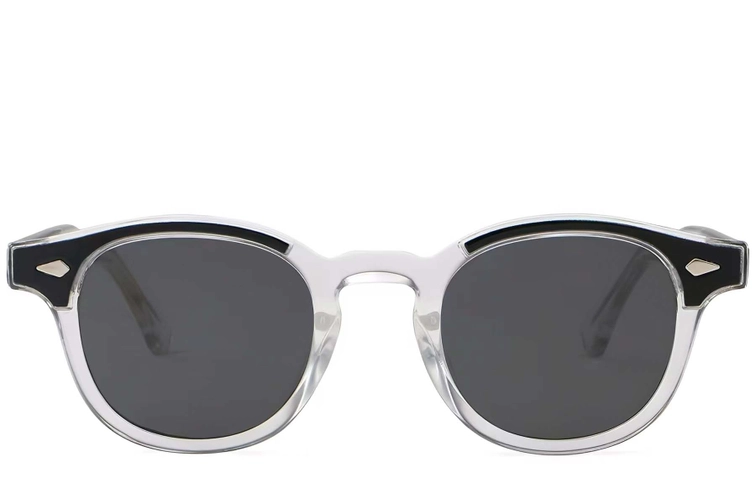 Oval Transparent Plastic Sunglasses #BS2503-0203