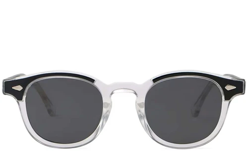 Oval Transparent Plastic Sunglasses #BS2503-0203