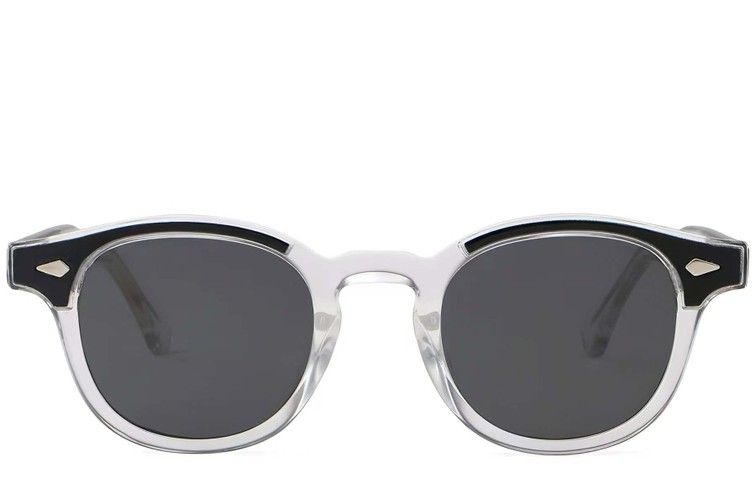 Gafas de sol ovaladas de plástico transparente #BS2503-0203
