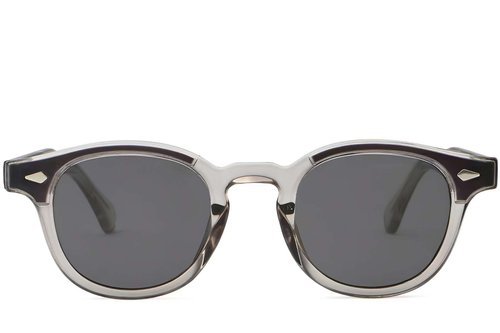 Lunettes de soleil ovales en plastique gris #BS2503-0204