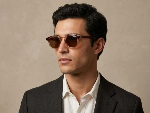 Lunettes de soleil ovales en plastique orange #BS2503-0205