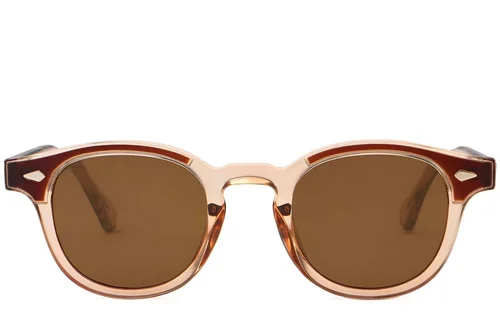 Lunettes de soleil ovales en plastique orange #BS2503-0205