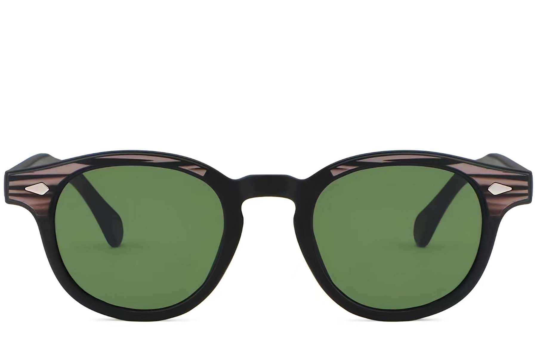 Oval Black Plastic Sunglasses #BS2503-0206