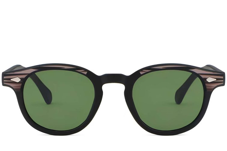 Oval Black Plastic Sunglasses #BS2503-0206
