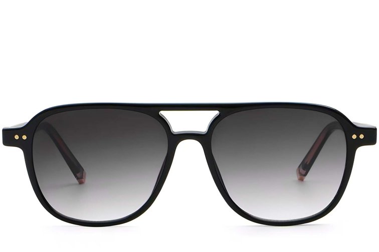 Occhiali da sole modello aviatore in plastica nera #BS2503-0207