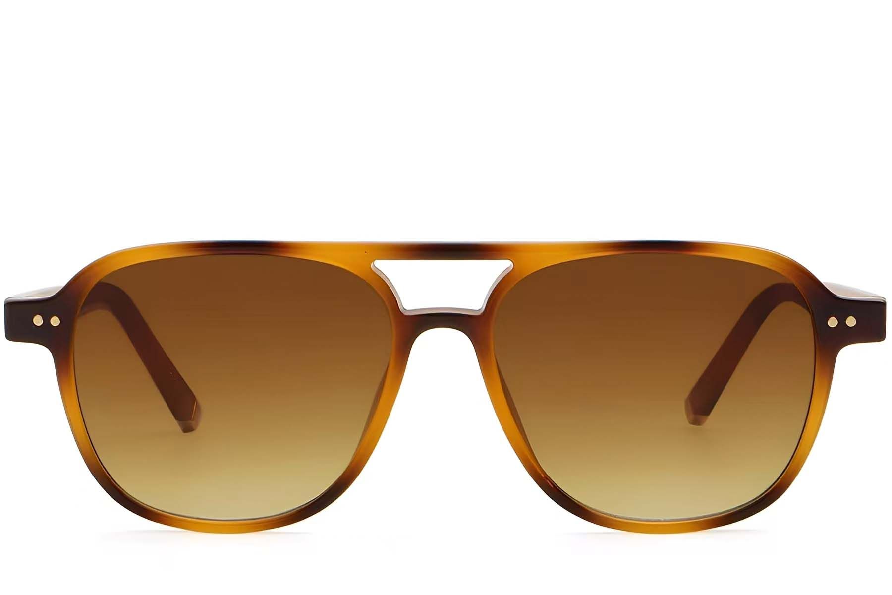 Aviator Tortoiseshell Plastic Sunglasses #BS2503-0208