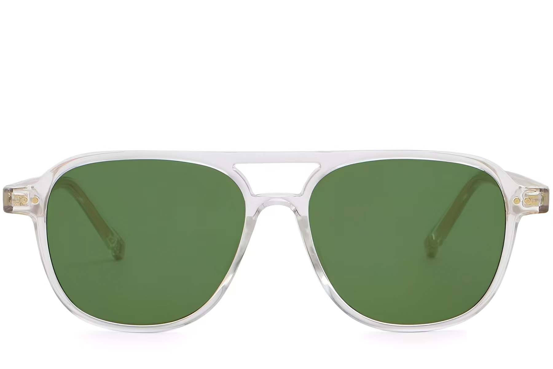 Aviator Transparent Plastic Sunglasses #BS2503-0209