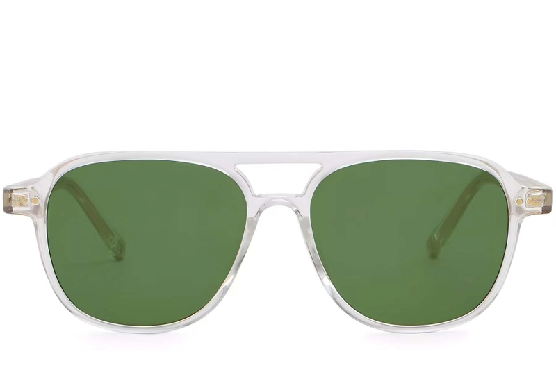 Gafas de sol de aviador de plástico transparente #BS2503-0209