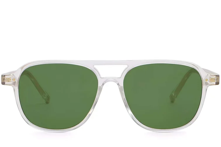 Aviator Transparent Plastic Sunglasses #BS2503-0209