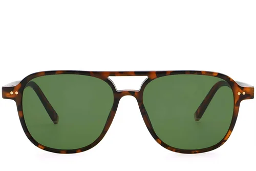 Lunettes de soleil aviateur en plastique écaille de tortue #BS2503-0210