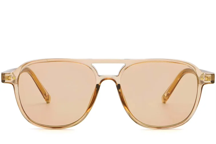 Aviator Brown Plastic Sunglasses #BS2503-0211