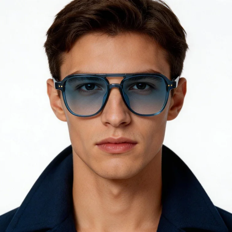 Aviator Blue Plastic Sunglasses #BS2503-0212