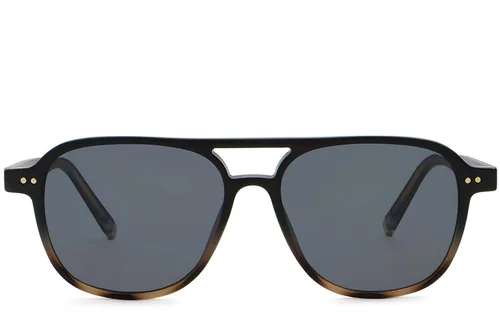 Lunettes de soleil aviateur en plastique écaille de tortue #BS2503-0213