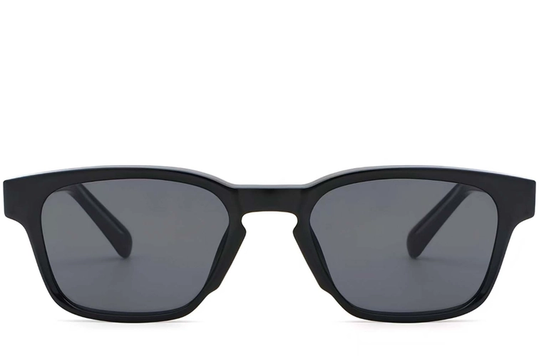 Rectangular Black Plastic Sunglasses #BS2503-0214