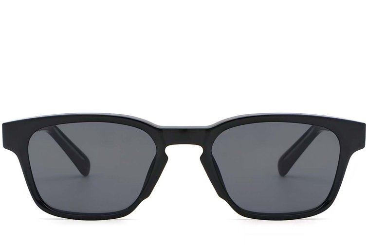 Rectangular Black Plastic Sunglasses #BS2503-0214